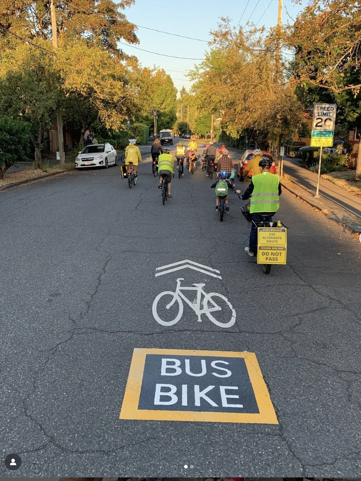 Abernethy bike bus — follow @abernethybikebus on Instagram