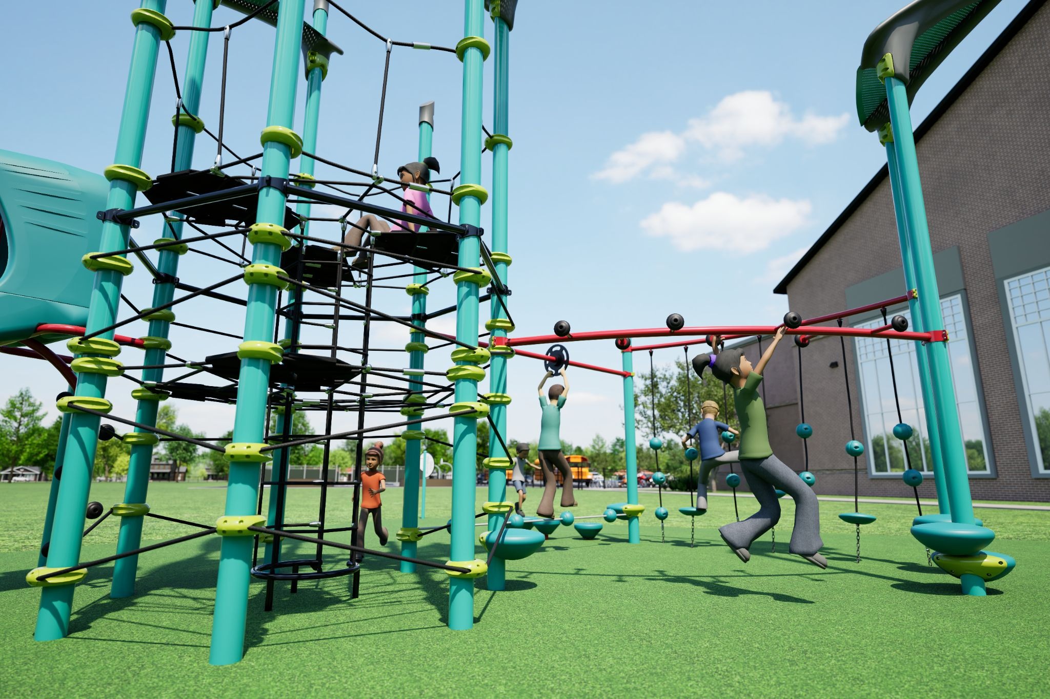 New playground design - kids playing